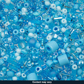 Czech Seed Beads – 50g – Light Blue Assorted Mix